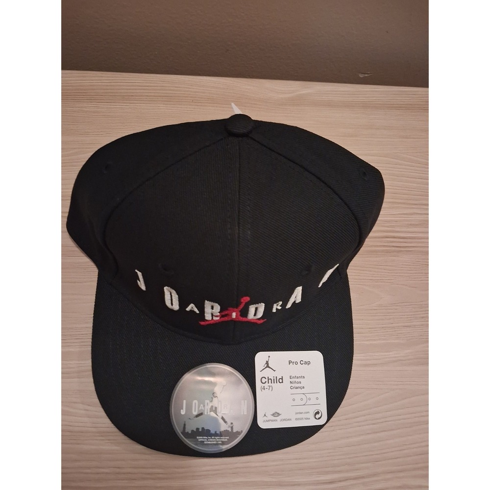 Air Jordan Nike Jumpman Pro Cap Snapback BLACK / CHILD 4-7 / NWT - Picture 2 of 4